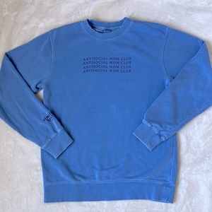 Simple Heart crew neck light blue sweater small
